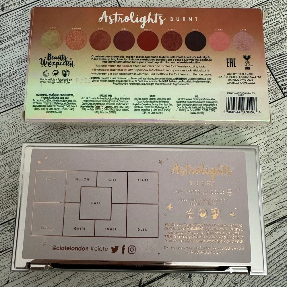 Ciate London Astrolights Burnt Eyeshadow Palette NWT